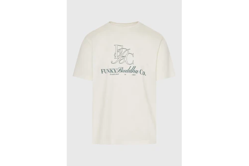 Funky Buddha Print T-Shirt Ανδρικό (FBM013-023-04-OFF-WHITE)
