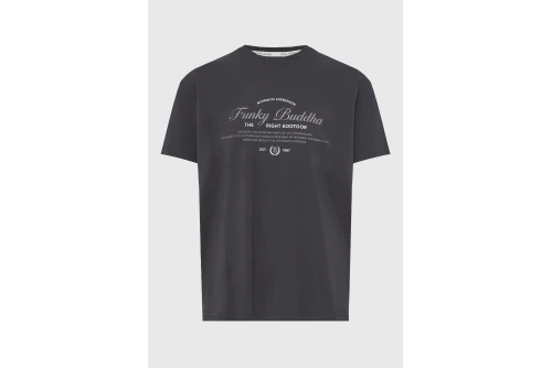 Funky Buddha Print T-Shirt Ανδρικό (FBM013-024-04-ANTHRACITE)
