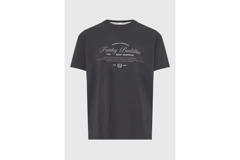 Funky Buddha Ανδρικό Κοντομάνικο T-Shirt Ανθρακί