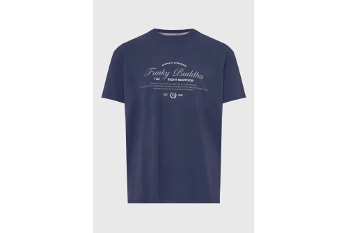 Funky Buddha Print T-Shirt Ανδρικό (FBM013-024-04-NAVY)