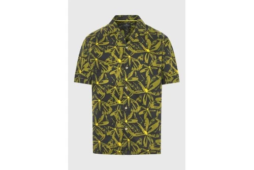 Funky Buddha Πουκάμισο Κοντομάνικο (FBM013-026-05-BLACK)