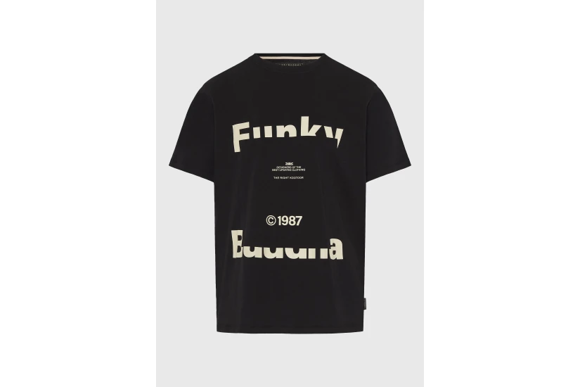 Funky Buddha Ανδρικό Κοντομάνικο T-Shirt Μαύρο