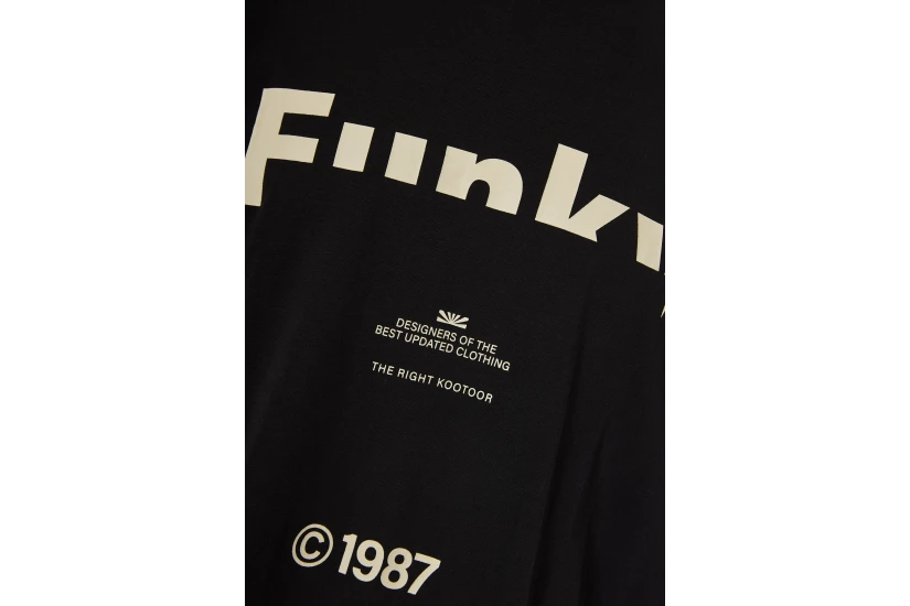 Funky Buddha Ανδρικό Κοντομάνικο T-Shirt Μαύρο