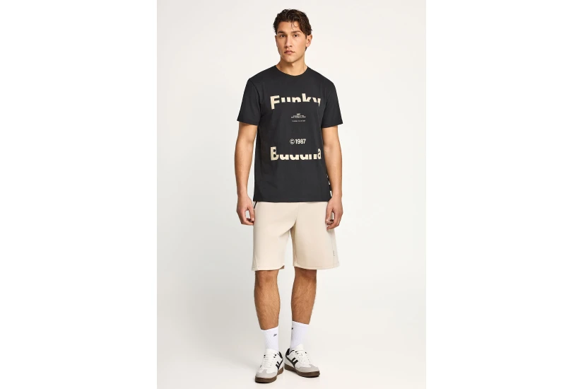 Funky Buddha Ανδρικό Κοντομάνικο T-Shirt Μαύρο