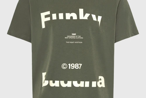 Funky Buddha Print T-Shirt Ανδρικό (FBM013-029-04-DEEP-FOREST)