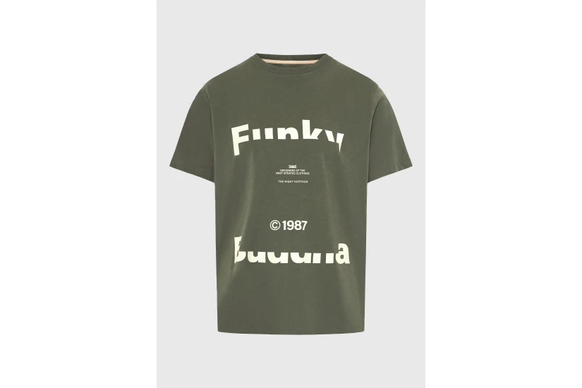 Funky Buddha Ανδρικό Κοντομάνικο T-Shirt Πράσινο
