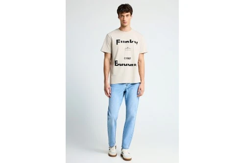Funky Buddha Print T-Shirt Ανδρικό (FBM013-029-04-FOG)