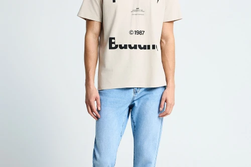 Funky Buddha Print T-Shirt Ανδρικό (FBM013-029-04-FOG)