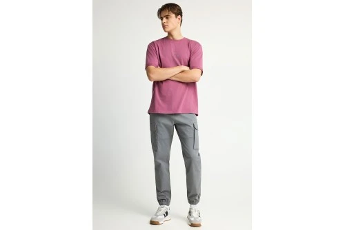 Funky Buddha Cuffed Hem Παντελόνι Cargo Ανδρικό (FBM013-030-02-STEEL-GREY)