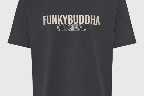 Funky Buddha Print T-Shirt Ανδρικό (FBM013-032-04-ANTHRACITE)