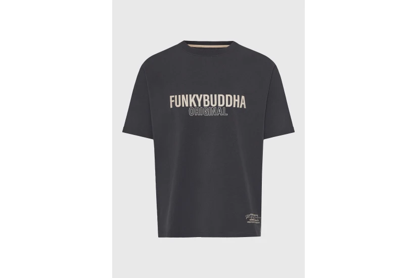 Funky Buddha Ανδρικό Κοντομάνικο T-Shirt Ανθρακί