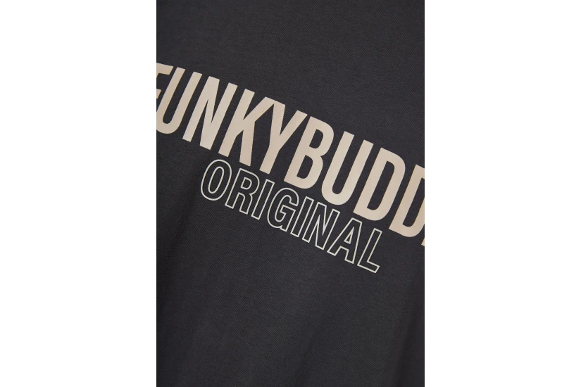 Funky Buddha Ανδρικό Κοντομάνικο T-Shirt Ανθρακί