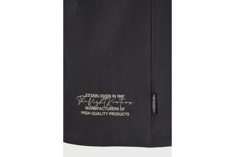 Funky Buddha Ανδρικό Κοντομάνικο T-Shirt Ανθρακί