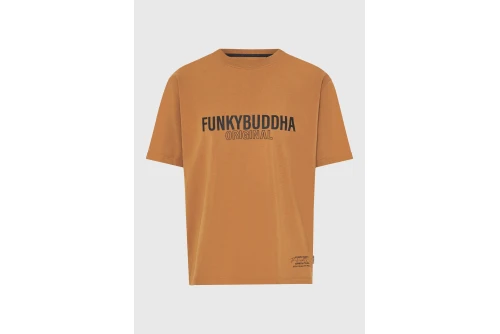 Funky Buddha Print T-Shirt Ανδρικό (FBM013-032-04-TOBACCO-BROWN)