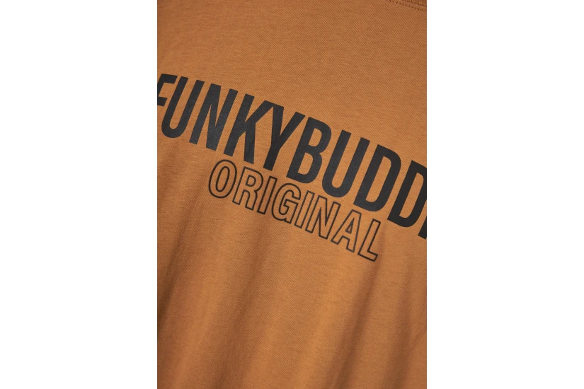 Funky Buddha Ανδρικό Κοντομάνικο T-Shirt Καφέ