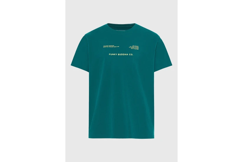 Funky Buddha Ανδρικό Κοντομάνικο T-Shirt Πετρόλ