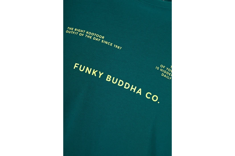 Funky Buddha Ανδρικό Κοντομάνικο T-Shirt Πετρόλ