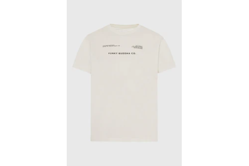 Funky Buddha Print T-Shirt Ανδρικό (FBM013-033-04-OFF-WHITE)