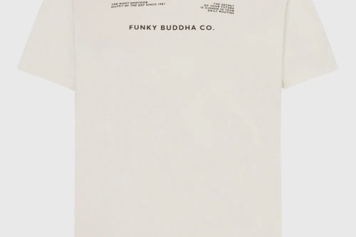 Funky Buddha Print T-Shirt Ανδρικό (FBM013-033-04-OFF-WHITE)