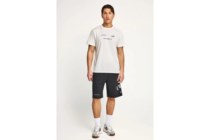 Funky Buddha Ανδρικό Κοντομάνικο T-Shirt Εκρού