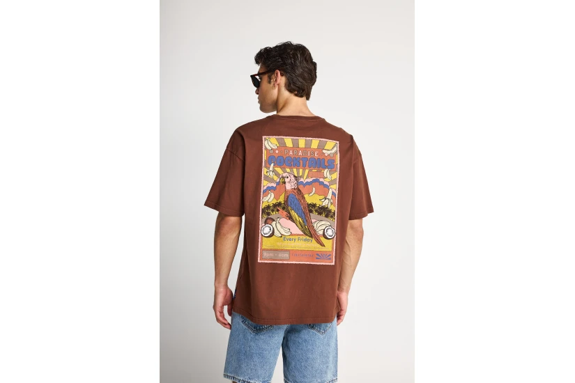 Funky Buddha Ανδρικό Κοντομάνικο T-Shirt Καφέ