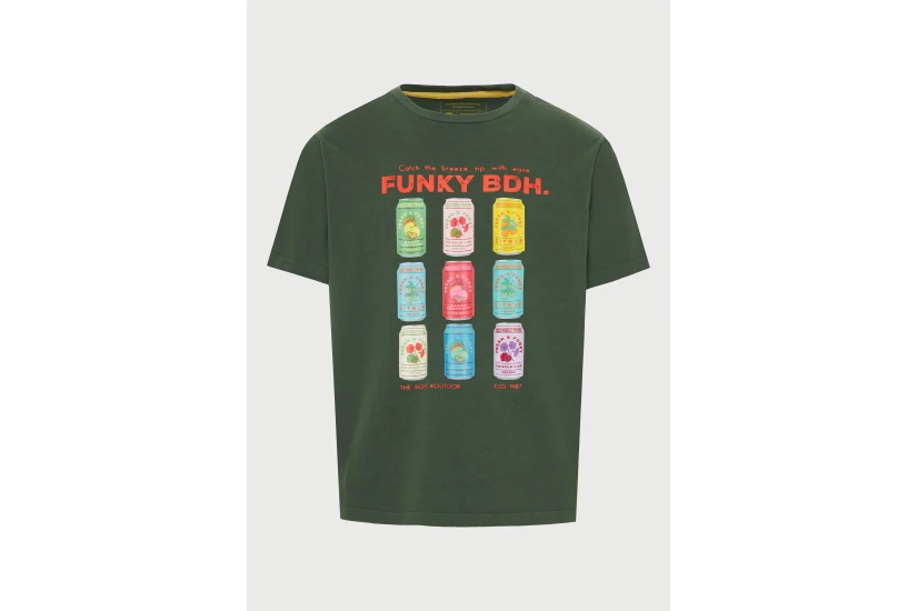 Funky Buddha Ανδρικό Κοντομάνικο T-Shirt Πράσινο