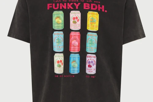 Funky Buddha Print T-Shirt Ανδρικό (FBM013-040-04-BLACK)