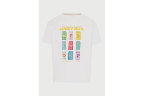 Funky Buddha Print T-Shirt Ανδρικό (FBM013-040-04-OFF-WHITE)