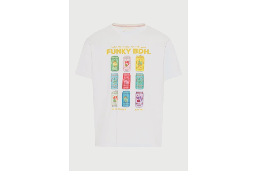Funky Buddha Ανδρικό Κοντομάνικο T-Shirt Εκρού