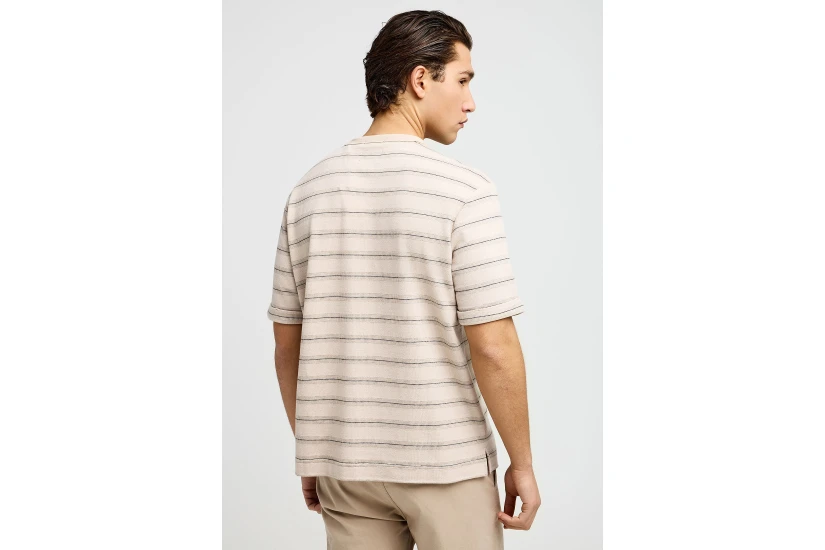 Funky Buddha Ανδρικό Κοντομάνικο T-Shirt Μπεζ
