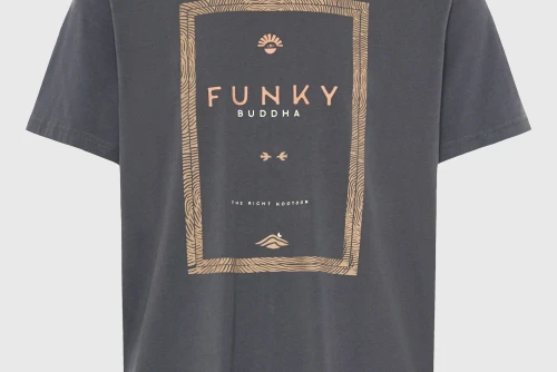 Funky Buddha Print T-Shirt Ανδρικό (FBM013-044-04-ANTHRACITE)