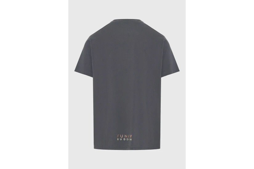 Funky Buddha Ανδρικό Κοντομάνικο T-Shirt Ανθρακί
