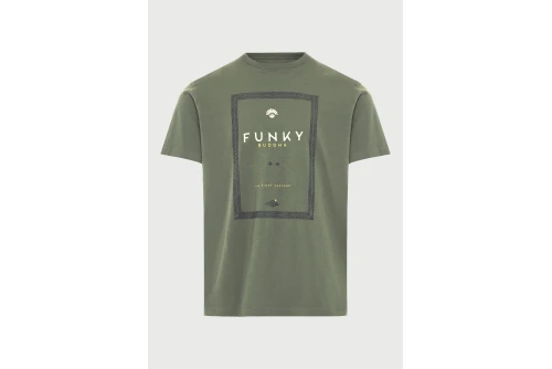 Funky Buddha Print T-Shirt Ανδρικό (FBM013-044-04-DEEP-FOREST)