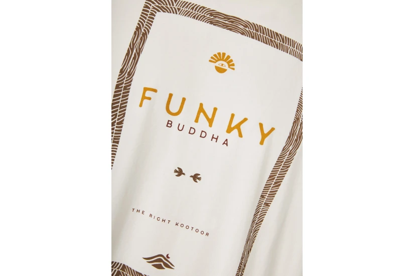 Funky Buddha Ανδρικό Κοντομάνικο T-Shirt Εκρού
