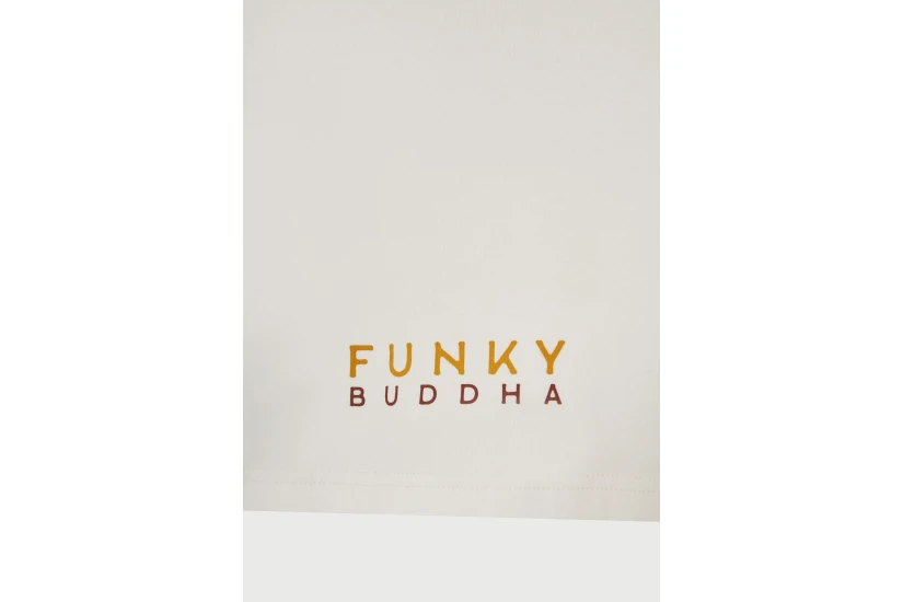Funky Buddha Ανδρικό Κοντομάνικο T-Shirt Εκρού