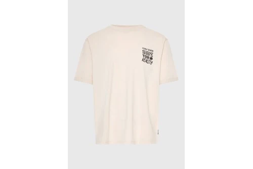 Funky Buddha Graphic Print On The Back T-Shirt Ανδρικό (FBM013-049-04-CLOUD-CREAM)