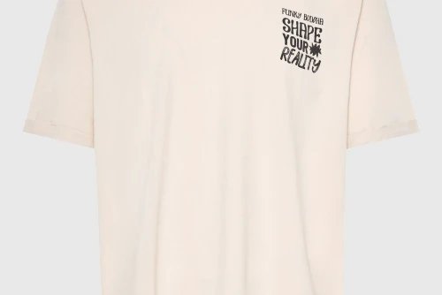 Funky Buddha Graphic Print On The Back T-Shirt Ανδρικό (FBM013-049-04-CLOUD-CREAM)
