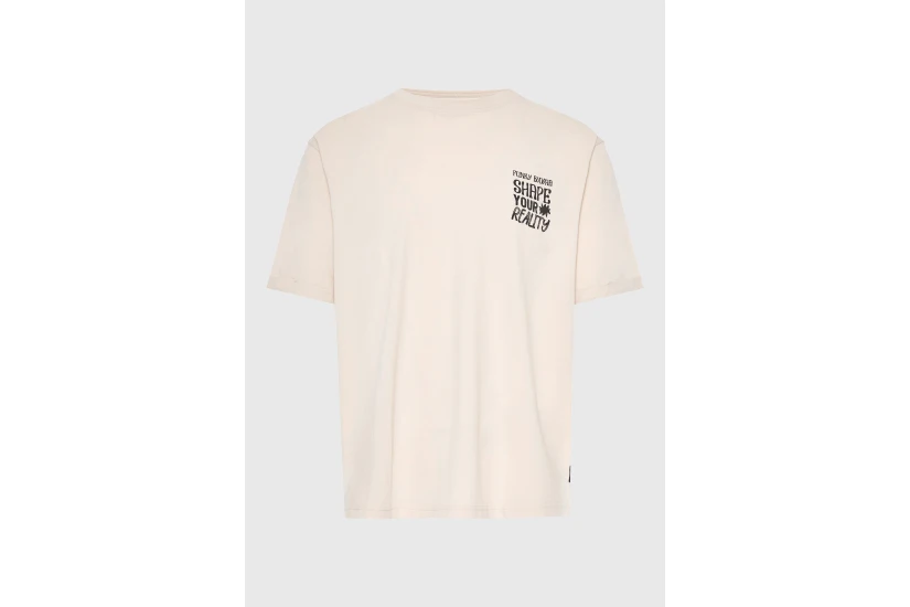 Funky Buddha Ανδρικό Κοντομάνικο T-Shirt Μπεζ
