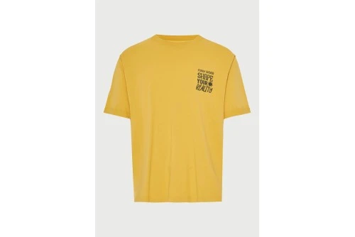 Funky Buddha Graphic Print On The Back T-Shirt Ανδρικό (FBM013-049-04-OIL-YELLOW)