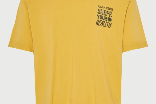 Funky Buddha Graphic Print On The Back T-Shirt Ανδρικό (FBM013-049-04-OIL-YELLOW)