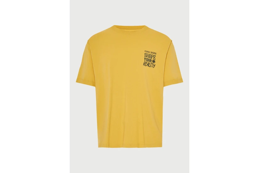 Funky Buddha Ανδρικό Κοντομάνικο T-Shirt Κίτρινο