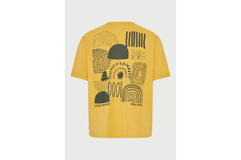 Funky Buddha Ανδρικό Κοντομάνικο T-Shirt Κίτρινο