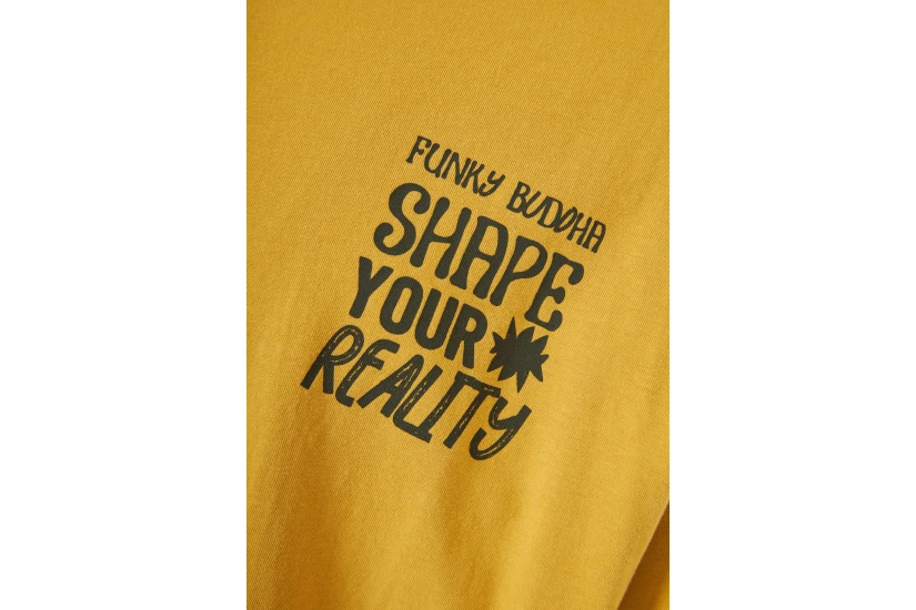 Funky Buddha Ανδρικό Κοντομάνικο T-Shirt Κίτρινο