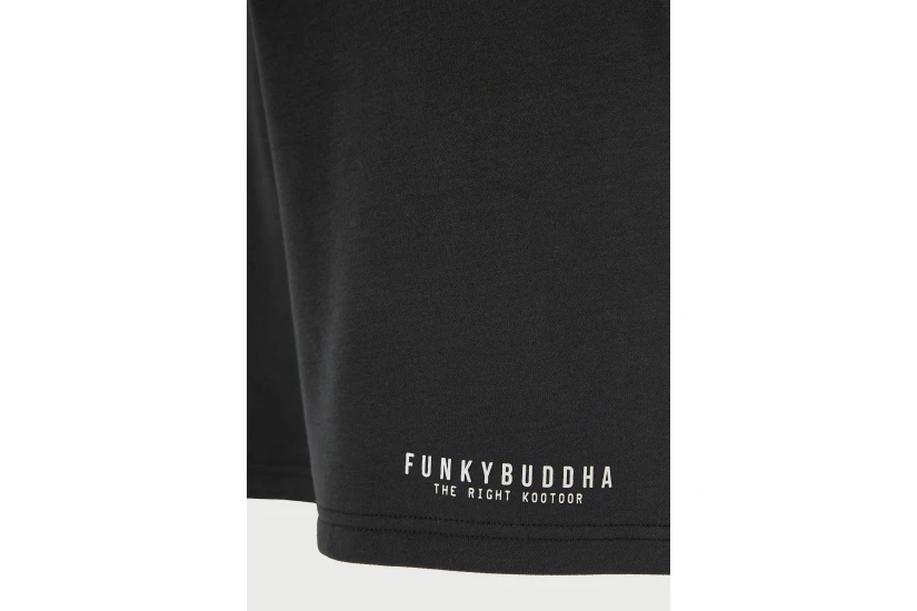 Funky Buddha Ανδρική Αθλητική Βερμούδα Μαύρη