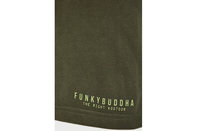 Funky Buddha Ανδρική Αθλητική Βερμούδα Χακί