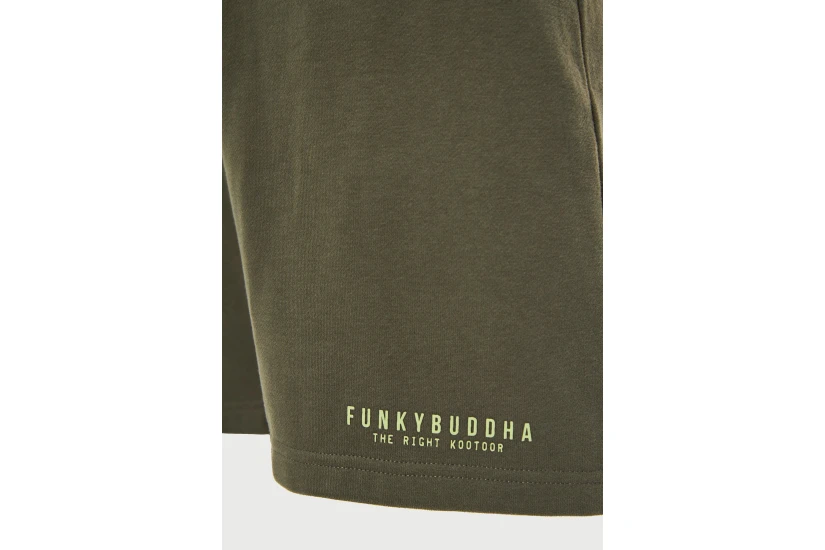 Funky Buddha Ανδρική Αθλητική Βερμούδα Χακί