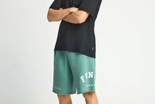 Funky Buddha Printed Logo Βερμούδα Αθλητική Ανδρική (FBM013-051-03-GREEN-LAKE)