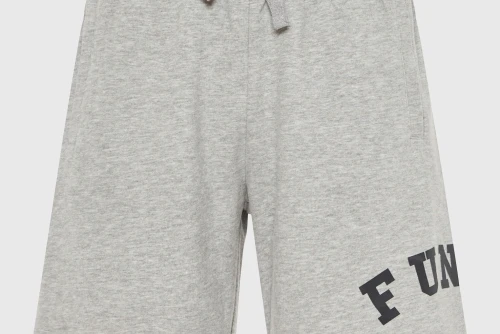 Funky Buddha Printed Logo Βερμούδα Αθλητική Ανδρική (FBM013-051-03-GREY-MEL)