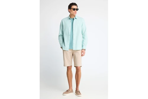 Funky Buddha The Essentials Πουκάμισο Μακρυμάνικο Ανδρικό (FBM013-051-05-CLOUD-BLUE)