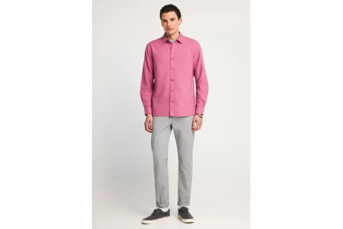 Funky Buddha Ανδρικό Πουκάμισο Basic (FBM013-051-05-MELLOW-MAUVE)